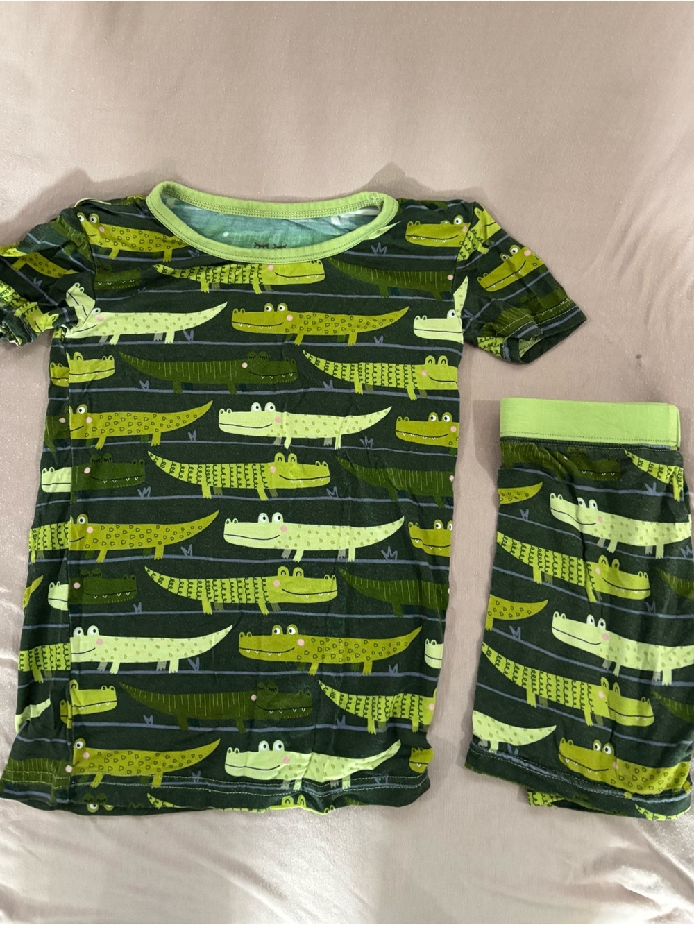 Little Sleepies Green crocs Short Sleeve Pajama Set